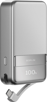 Powerbank EcoFlow RAPID Magnetic Power Bank 10000 mAh 65W Qi2.0 Silver (EF-RAPID10000-EU)