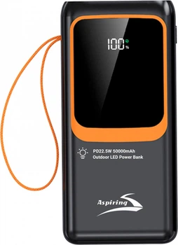 УМБ Aspiring Light 50 50000 mAh 22.5W PD Black-orange (PB-L50)