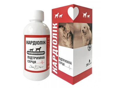 Кормовая добавка для собак и кошек ЗооХелс КардиоЛик (болезнь сердца) сироп - 250 мл