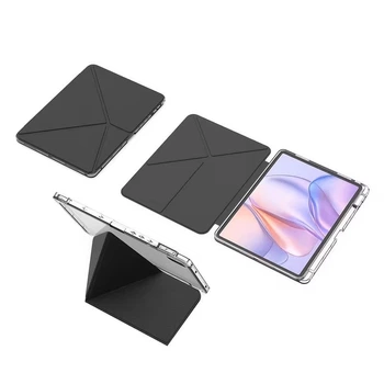 Чехол iPad 10/11 A16 2022-2025 Acrylic Clear Frame Asymetric Transformer Pen Slot black