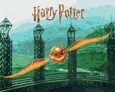 Картина за номерами Ideyka WB Harry Potter: Золотий Снітч з фарбами металік extra 40х50 см (KHO5225)