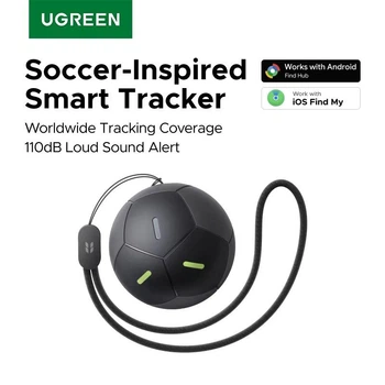 Трекер Bluetooth UGREEN FT311 FineTrack Duo 2 GPS-трекер интеллектуальный Bluetooth-локатор предметов iOS (Apple Find My) и Android (Find Hub), бирка для защиты от потери сумок и ключей Black (95344)