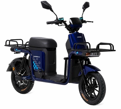 Вантажний електровелосипед (велоскутер) Crosser SUPER MAX (1200W 60V 30AH) LiFePO4 Синій