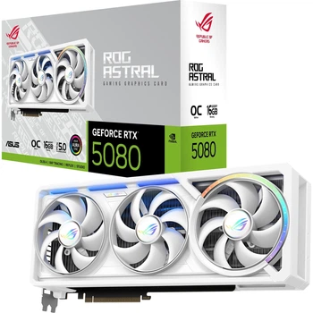 Відеокарта Asus ROG Astral GeForce RTX 5080 OC 16GB GAMING White (ROG-ASTRAL-RTX5080-O16G-WHITE) EU [148267]