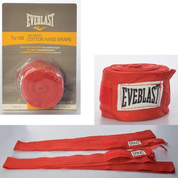 Бинт боксерский Everlast 2,5 м MA-1637-3 красный