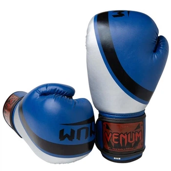 Боксерські спарингові рукавички Venum 10 oz сині VM55-10BS