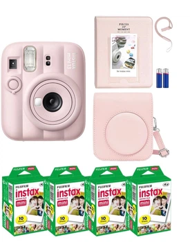 Набор Fujifilm INSTAX Mini 13 Candy Pink розовая фотокамера мгновенной печати / картриджи фотобумага 40 фото / чехол / альбом 64 фото