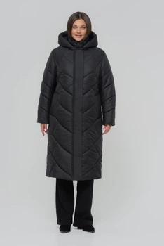 Зимнее женское пальто большого размера UF-Fashion LR-33-1 60 черный