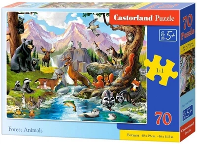 Puzzle Zwierzęta leśne, 70 elementów Castorland (5904438070091)