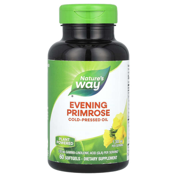 Масло примули вечерней Nature's Way "Evening Primrose" максимальная сила действия, 1300 мг (60 капсул)