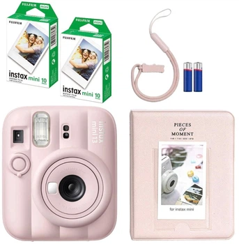 Набор Fujifilm INSTAX Mini 13 Candy Pink розовая фотокамера мгновенной печати / картриджи фотобумага 20 фото / альбом 64 фото