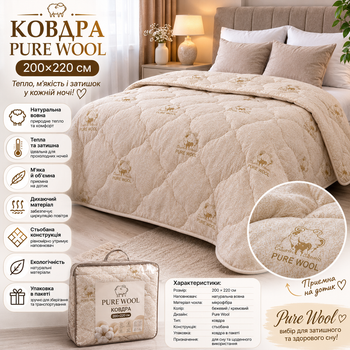 Одеяло Pure Wool в пакете 200х220