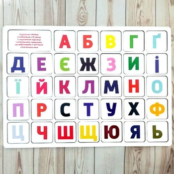 Дерев’яна іграшка для дітей Рамка-Вкладка Абетка