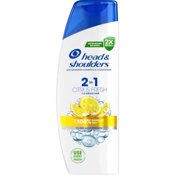 Шампунь Head & Shoulders 2 в 1 Проти лупи Цитрусова свіжість, 330 мл