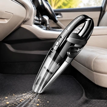 Аккумуляторный автомобильный пылесос Vacuum Cleaner E-6 XL-830 120 Вт с HEPA-фильтром и тремя насадками