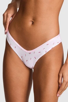 Трусики слип Victoria's Secret 2(S) Белый/розовый (155631)