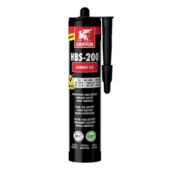 Гидроизоляционное покрытие Griffon HBS-200 Rubber Tix, картридж 310 г, черное