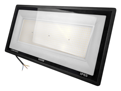 Прожектор светодиодный Lemanso Посейдон LMP104-500 SMD IP65 500Вт 170-265В 6500K 45000Лм черный металл/стекло