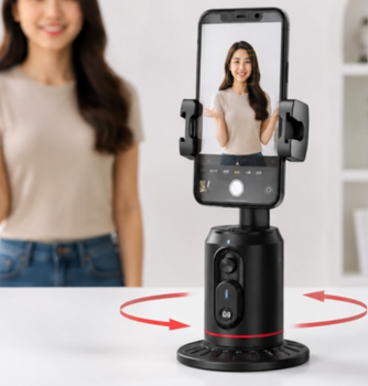Штатив для смартфона с AI отслеживанием лица и движений со стабилизатором и управлением жестами 360° Quick Shoot (Q02MT) Black