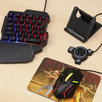 Набір 5в1 GGS-IVAR-TWIN Mix Pro Миша + Клавіатура + Хаб + Килимок + Підставка, з LED RGB підсвічуванням