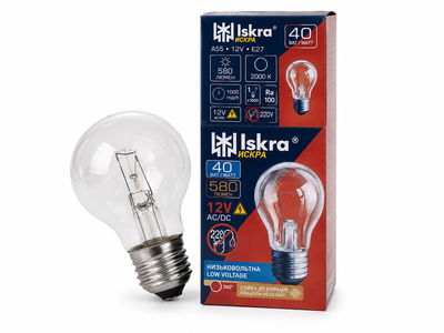 Лампа накаливания ISKRA МО 12-40 12 В 40 Вт E27, низковольтная ISK-MO-12V-40W-E27