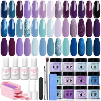 Набор для наращивания ногтей AZUREBEAUTY 20 цветов 31 предмет