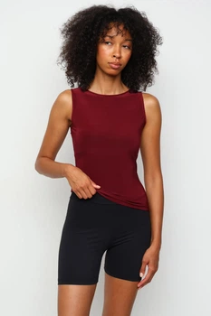 Топ Slim Tank, бордо, розмір M