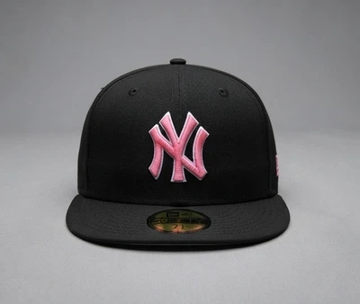 Кепка new era 59fifty new york yankees black/pink (чорно-рожева, розмір 7 1/4)