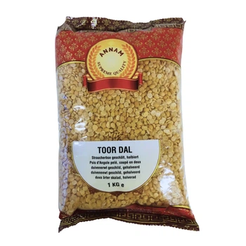 Тур дал колотый, не мытый Toor Dal Unwashed 1кг Annam 4260480191865