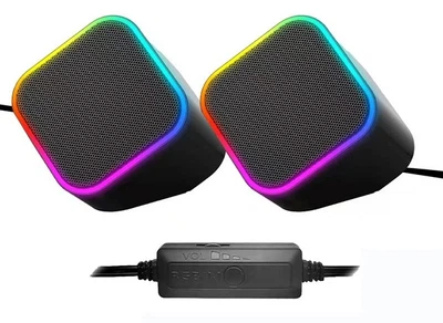 Акустична система ColorWay Cubix 2.0 RGB USB Black (CW-SPU05BK)