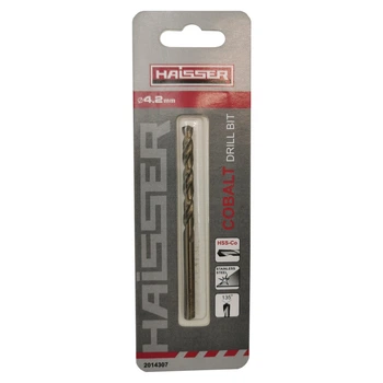 Сверло по металлу HAISSER HSS COBALT INDUSTRIAL - 4.2х43х75мм DIN 338 уп.1шт (115867)