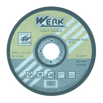 Круг відрізний по металу WERK 125х1,2х22,23мм (34007)