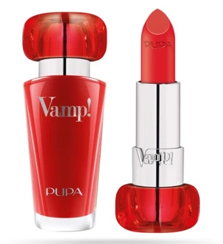 Помада Pupa Vamp!Lipstick Extreme Colour with Plumping treatment 305 True Orange, 35г