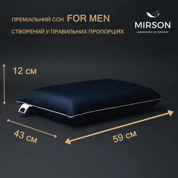 Подушка (стружка Memory) №4093 Delicate satin 4052 Ocean MEN 59*43*12 см 590*430*120 Classic