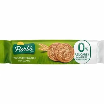 Цільнозернове печиво Florbu Tortas Integrales з кунжутом без цукру 145 г (8411414015108)