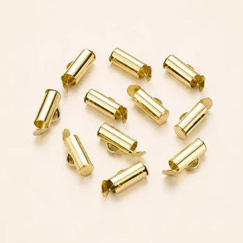 Кінцевик-затискач для стрічок браслетів 13мм (пара) золото (13mm-2/gold)