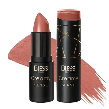 Помада для губ кремова Bless Beauty Creamy Sense №02 Теплий Персик Матова, 3,6 г