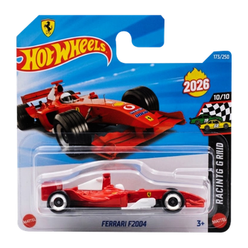 Машинка Базовая Hot Wheels Ferrari F2004 HW Starting Grid 1:64 JJH51 Red