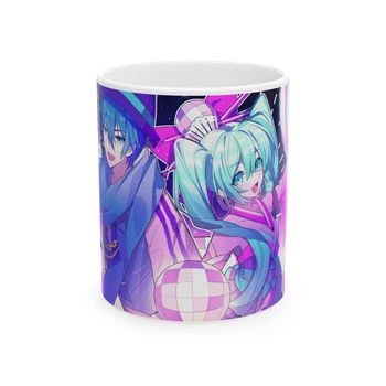 Аніме чашка Хатсуне Міку та Кайто | Vocaloid Hatsune Miku & Kaito | Горнятко з принтом