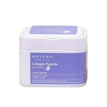 Набор увлажняющих лифтинг-масок с пептидами Mary&May Collagen Peptide Vital Mask 30 шт