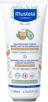 Szampon Mustela Bebe Detangling & Nourishing do włosów falowanych i kręconych 200 ml (3504105043452)