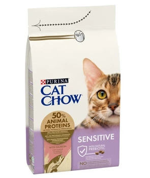 Сухий корм для кішок із чутливим травленням Purina Cat Chow Sensitive Salmon із лососем 1.5 кг
