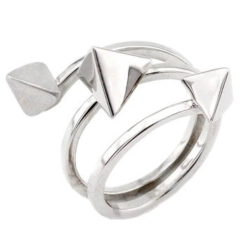 Серебряное кольцо "Геометрия" K11742 Діамант, 16,5 розмір