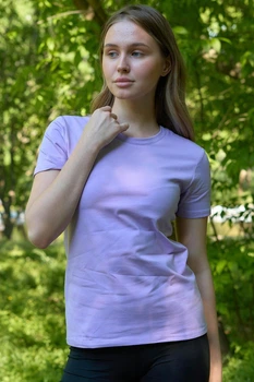 Женская футболка классическая сиреневая XS Intrud-1498550425