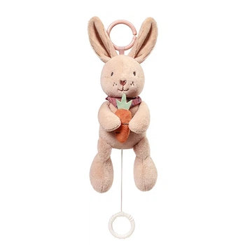 Детская музыкальная мягкая игрушка-подвеска с колыбельной мелодией Кролик Каро от рождения BabyOno 1686