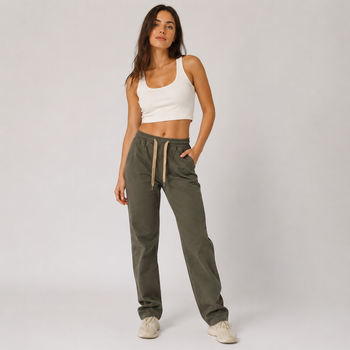 Джинси моми на гумці 5XL-6XL (укр.52-54) хакі Ластівка 14220