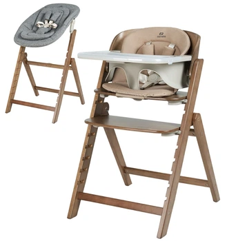 Стільчик для годування CARRELLO Focus дерев'яний з шезлонгом Sahara Beige CRL-16801