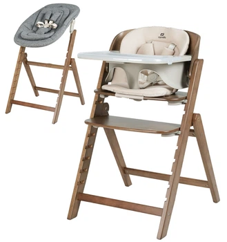 Стульчик для кормления CARRELLO Focus деревянный с шезлонгом Croissant Beige CRL-16801