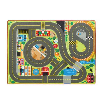 Большой игровой коврик для детей Melissa & Doug Трасса с 4 дорожными знаками 201×147 см MD5191