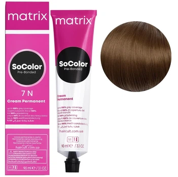 Крем-фарба для волосся MATRIX SoColor Pre-Bonded 7N блондин натуральний 90 мл